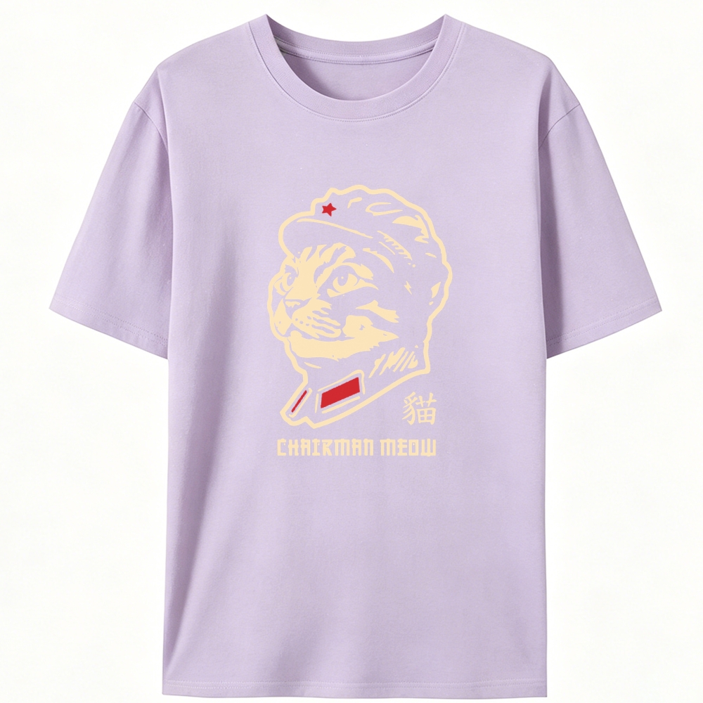 Chairman Meow Cat Retro Designed for Women - Slim Fit Cotton Tee
