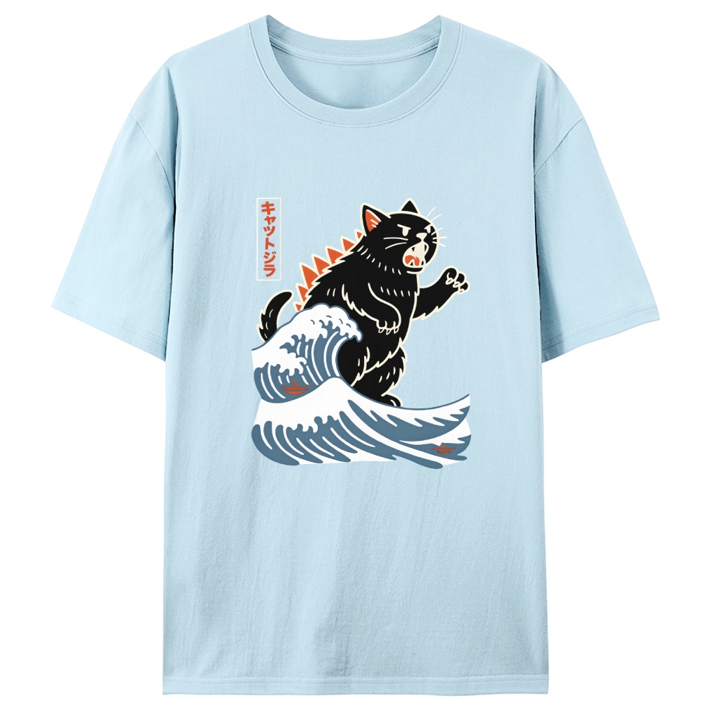 Catzilla Retro Designed for Women - Slim Fit Cotton Tee