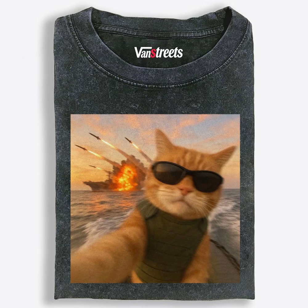 Warzone Selfie Retro Washed T-Shirt | 100% Cotton | Streetwear Essential