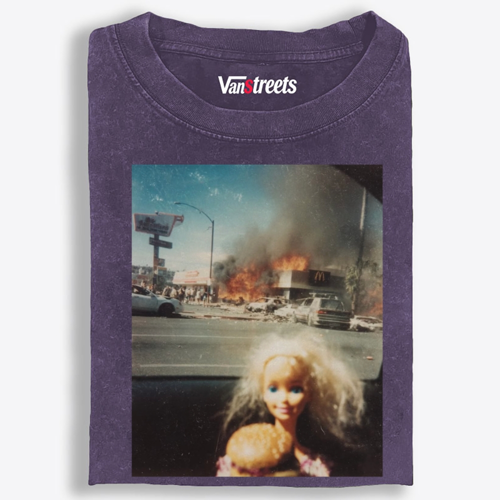 Apocalypse Barbie Retro Washed T-Shirt | 100% Cotton | Streetwear Essential
