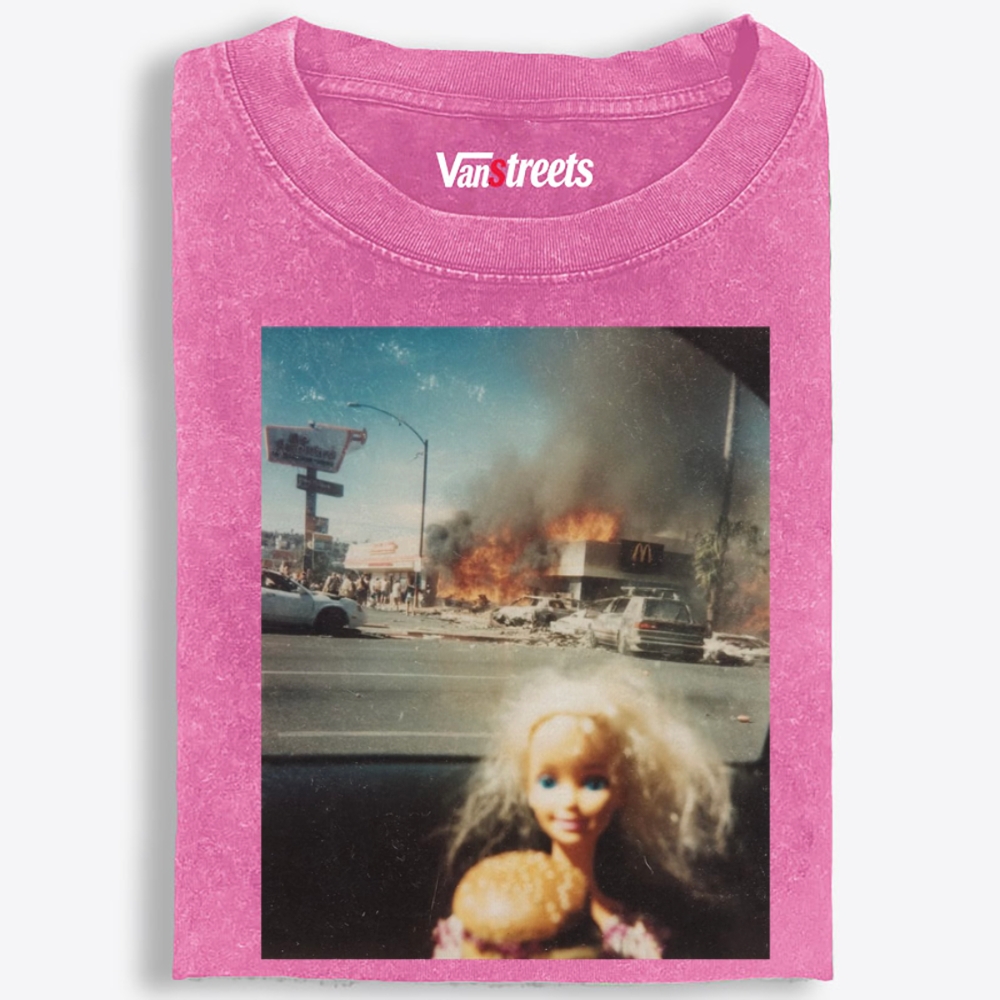 Apocalypse Barbie Retro Washed T-Shirt | 100% Cotton | Streetwear Essential