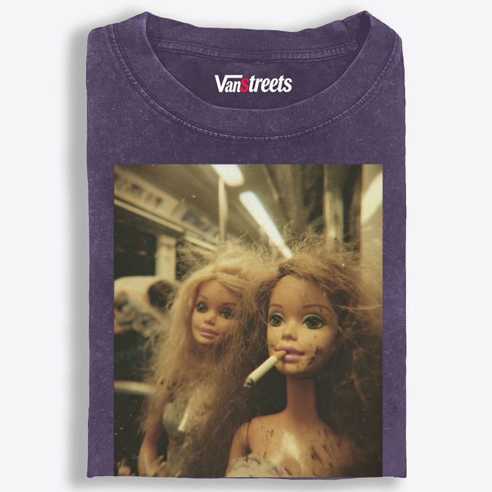 Grunge Barbie Retro Washed T-Shirt | 100% Cotton | Streetwear Essential