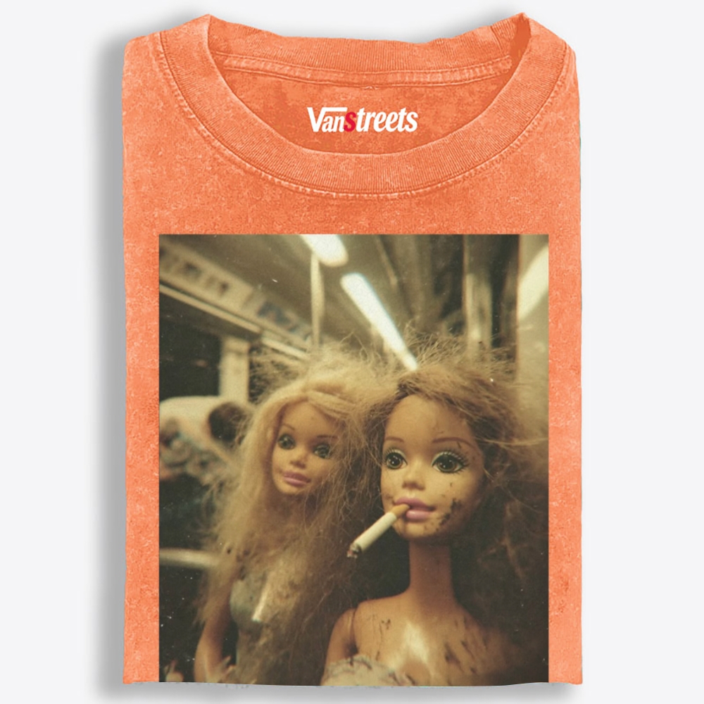 Grunge Barbie Retro Washed T-Shirt | 100% Cotton | Streetwear Essential