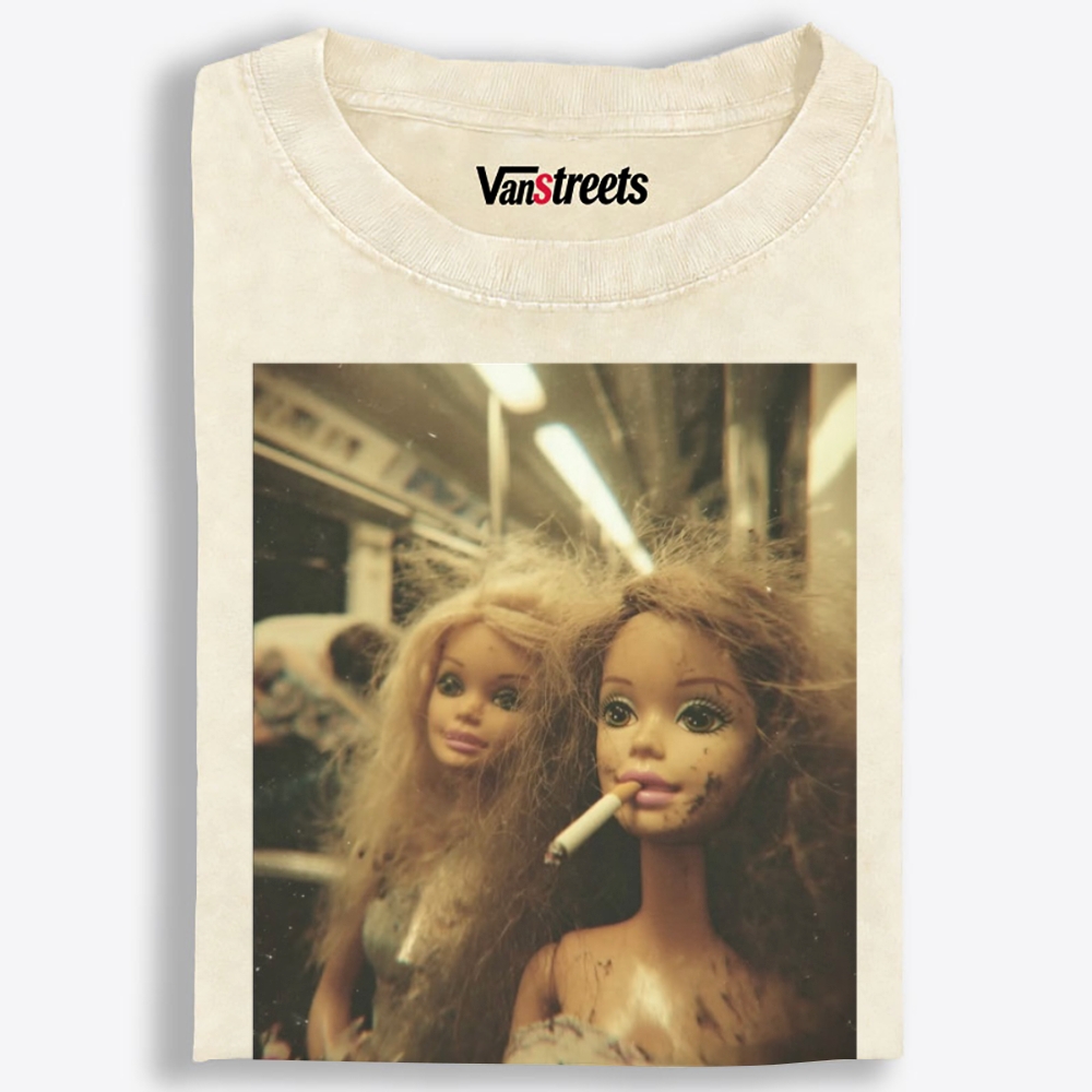 Grunge Barbie Retro Washed T-Shirt | 100% Cotton | Streetwear Essential