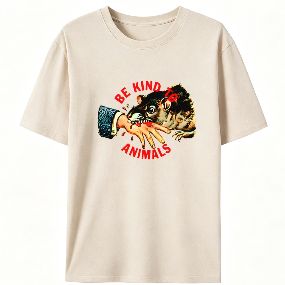 Be Kind... Or Else Retro Designed for Women - Slim Fit Cotton Tee