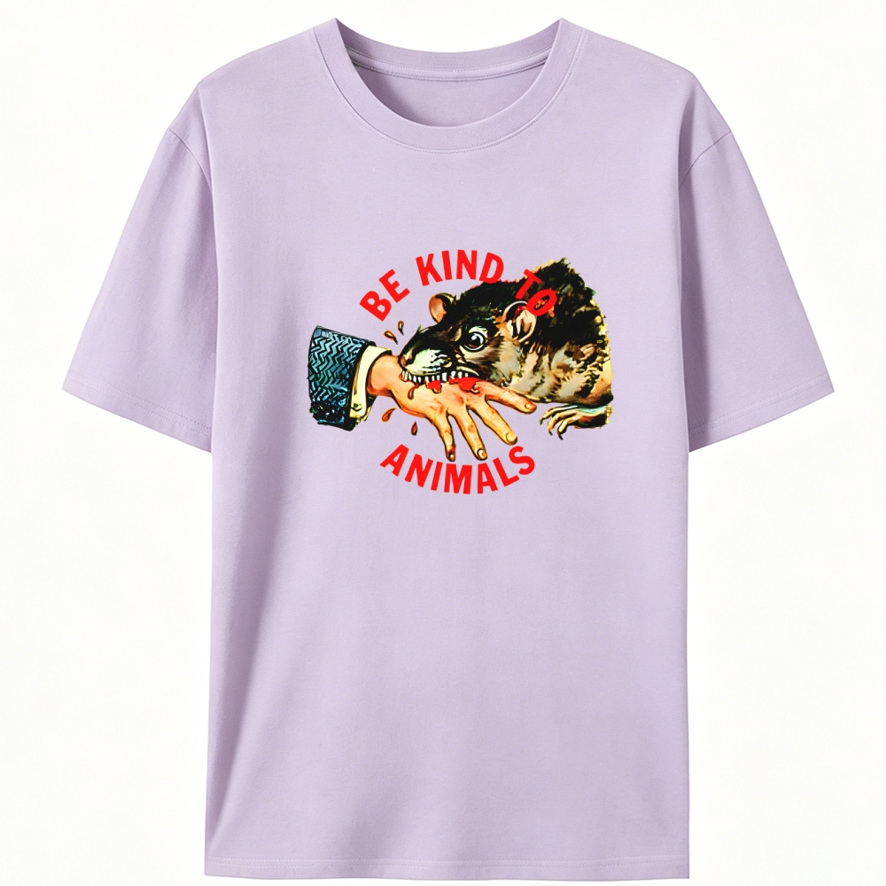 Be Kind... Or Else Retro Designed for Women - Slim Fit Cotton Tee