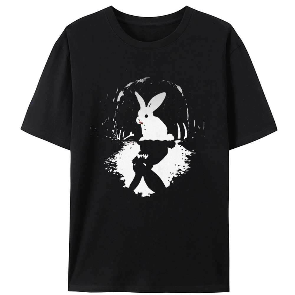 Shadows Beneath the Pure White Retro Designed for Women - Slim Fit Cotton Tee