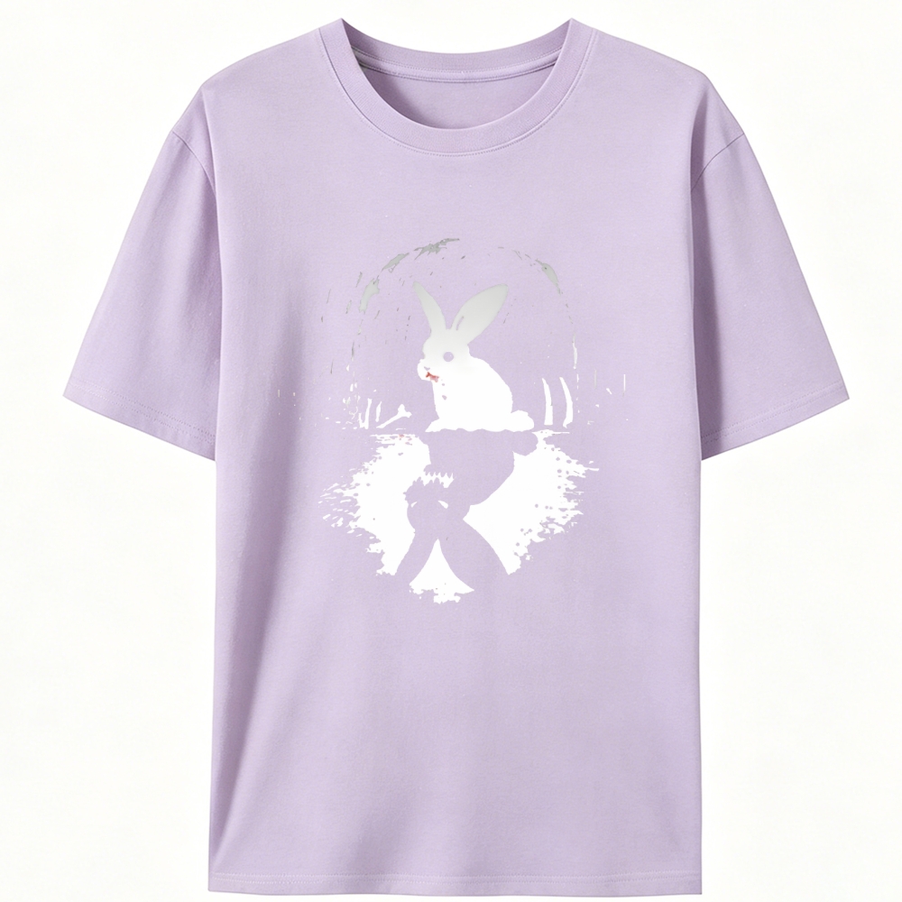 Shadows Beneath the Pure White Retro Designed for Women - Slim Fit Cotton Tee