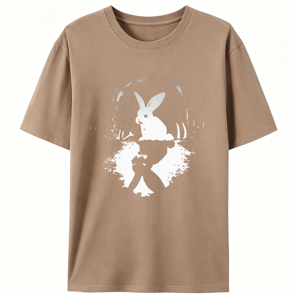 Shadows Beneath the Pure White Retro Designed for Women - Slim Fit Cotton Tee