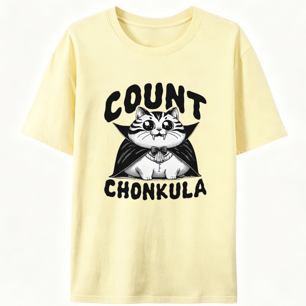 Count Chonkula Retro Designed for Women - Slim Fit Cotton Tee