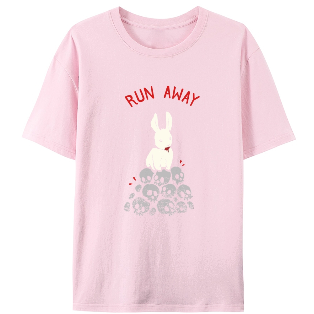 Run Away Killer Rabbit Of Caerbannog Retro Designed for Women - Slim Fit Cotton Tee