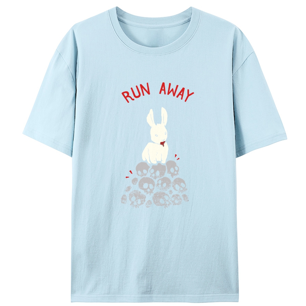 Run Away Killer Rabbit Of Caerbannog Retro Designed for Women - Slim Fit Cotton Tee