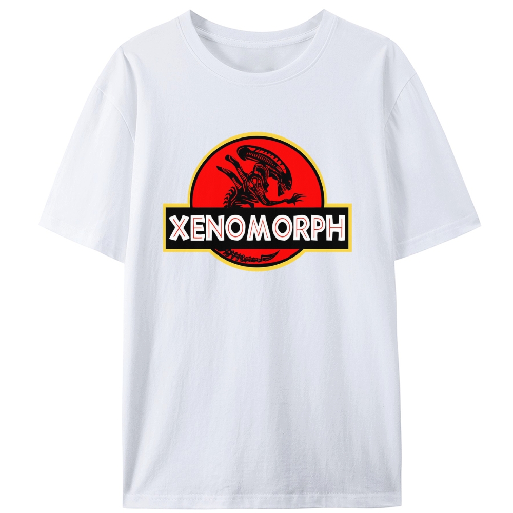 Xenomorph Jurassic Park Logo Retro Designed for Women - Slim Fit Cotton Tee