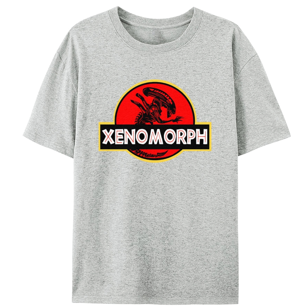 Xenomorph Jurassic Park Logo Retro Designed for Women - Slim Fit Cotton Tee