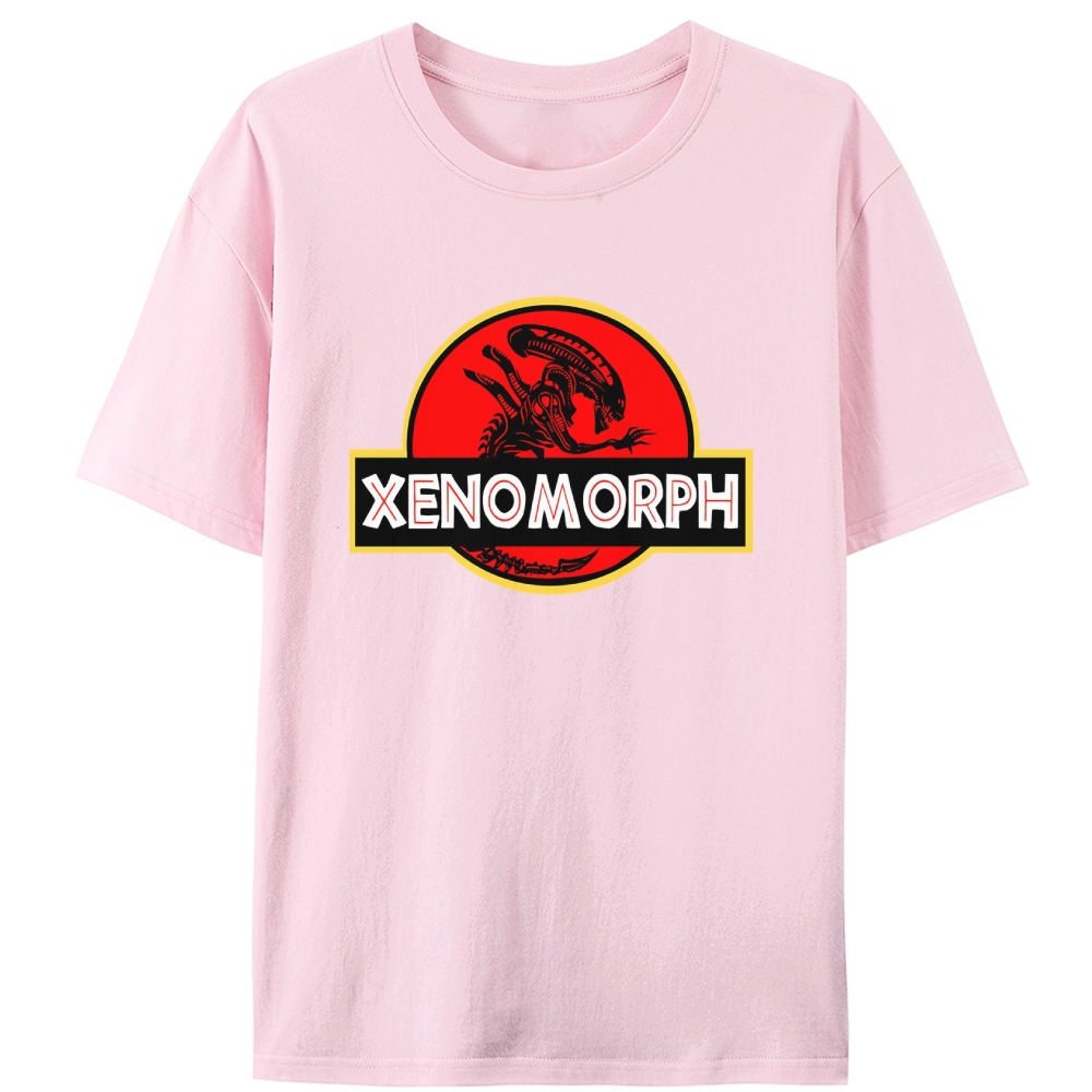 Xenomorph Jurassic Park Logo Retro Designed for Women - Slim Fit Cotton Tee