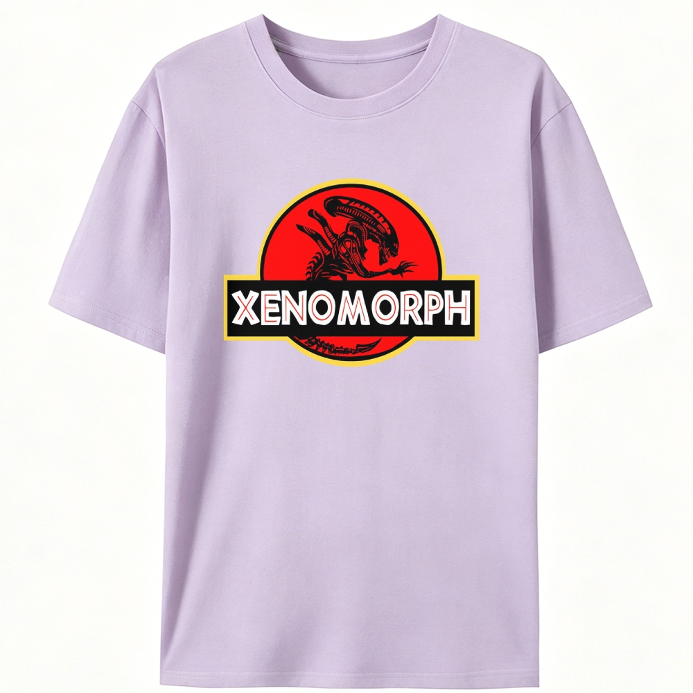 Xenomorph Jurassic Park Logo Retro Designed for Women - Slim Fit Cotton Tee