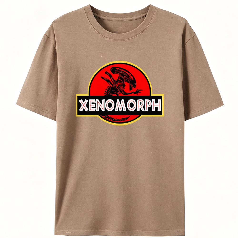 Xenomorph Jurassic Park Logo Retro Designed for Women - Slim Fit Cotton Tee