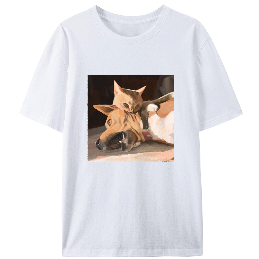Don't Mess With The Cat Retro Designed for Women - Slim Fit Cotton Tee