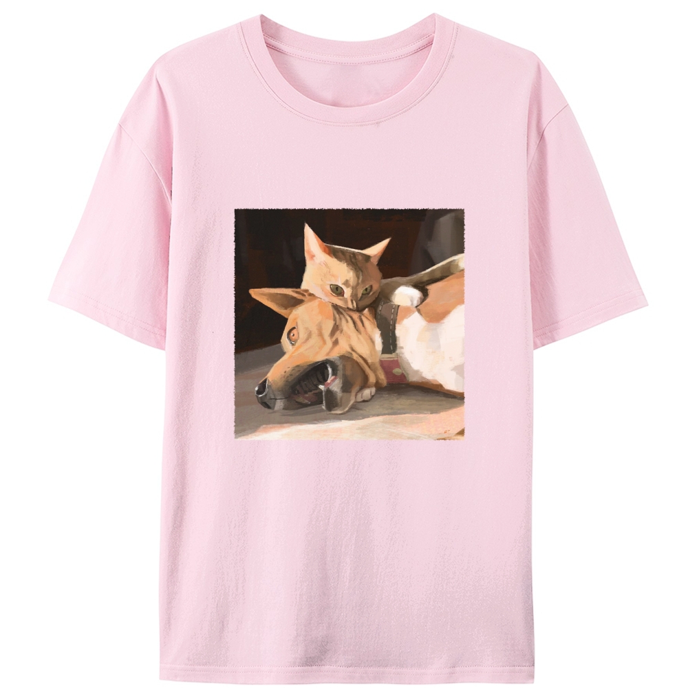 Don't Mess With The Cat Retro Designed for Women - Slim Fit Cotton Tee