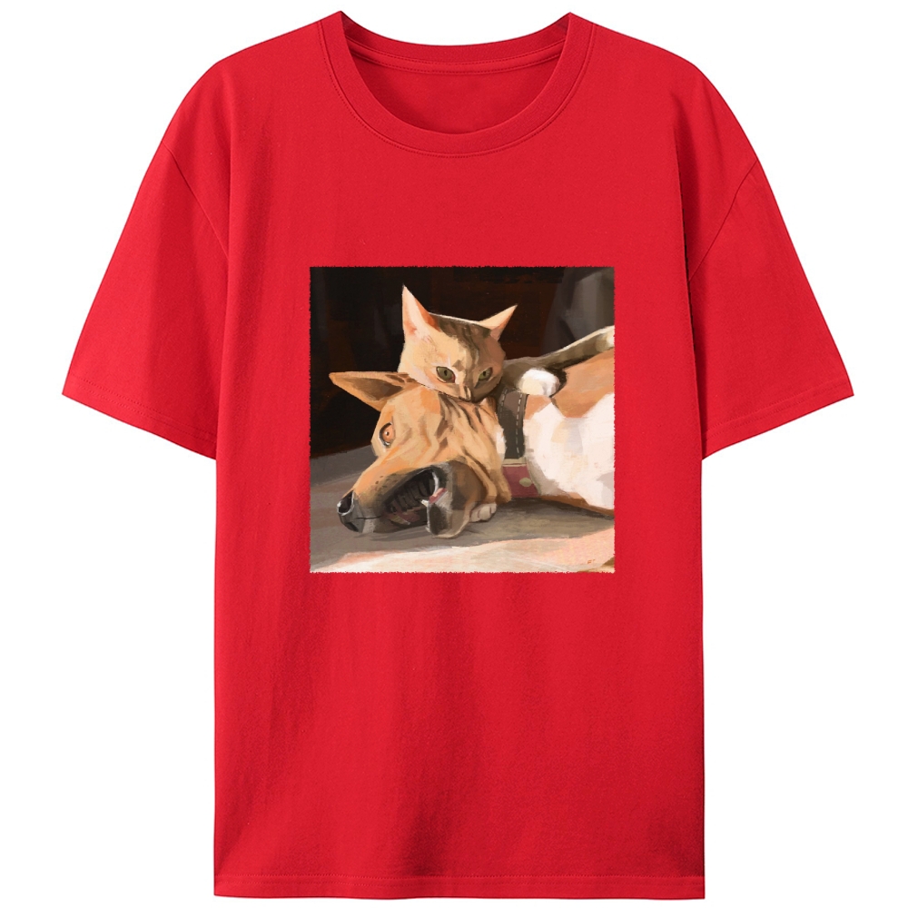Don't Mess With The Cat Retro Designed for Women - Slim Fit Cotton Tee