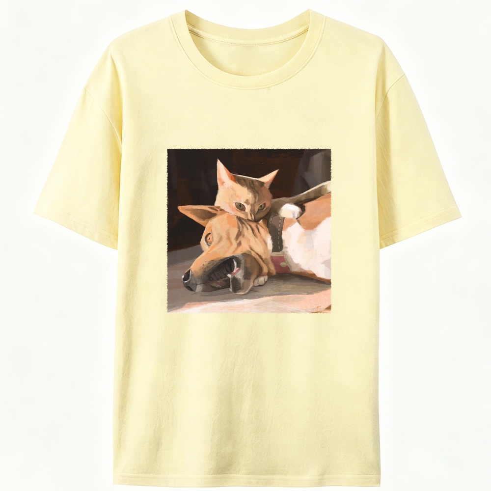 Don't Mess With The Cat Retro Designed for Women - Slim Fit Cotton Tee