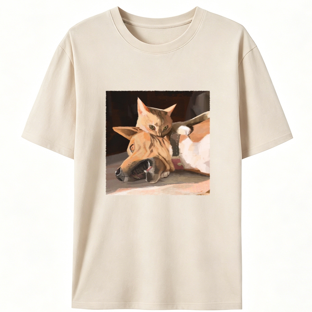 Don't Mess With The Cat Retro Designed for Women - Slim Fit Cotton Tee