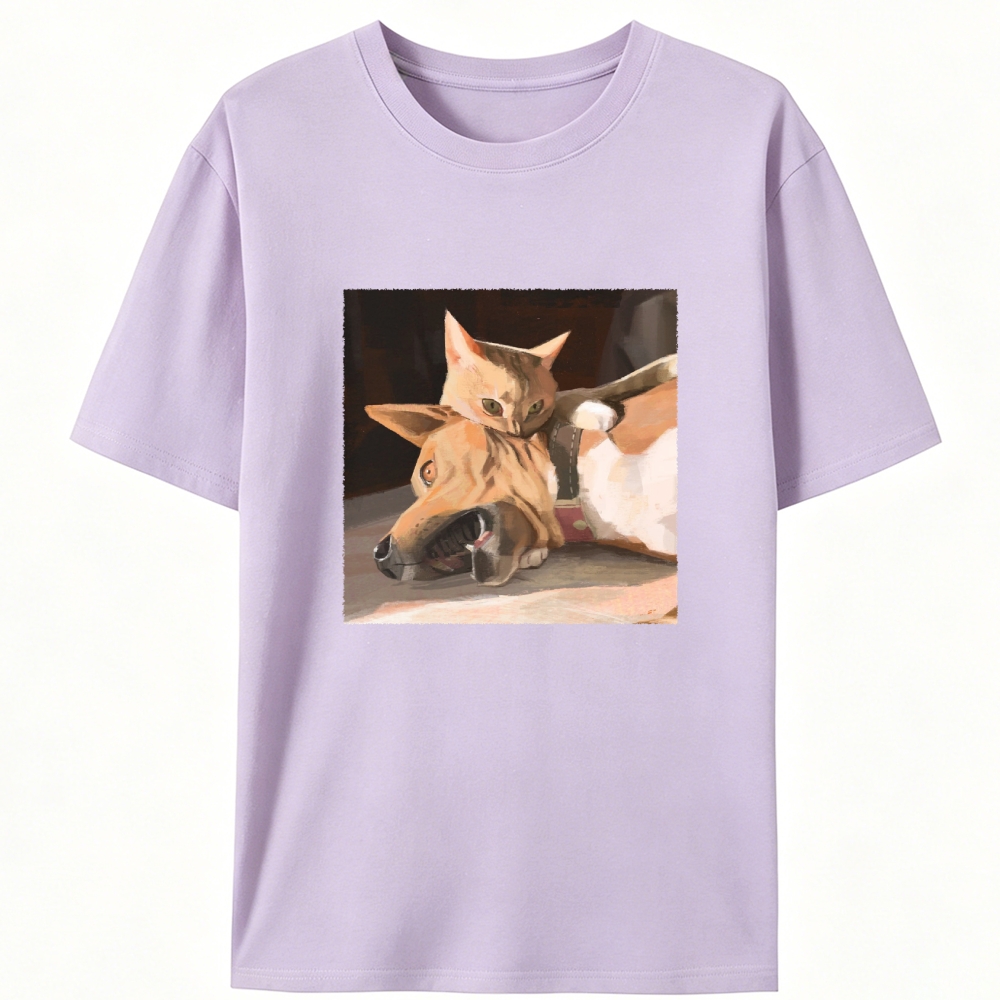 Don't Mess With The Cat Retro Designed for Women - Slim Fit Cotton Tee