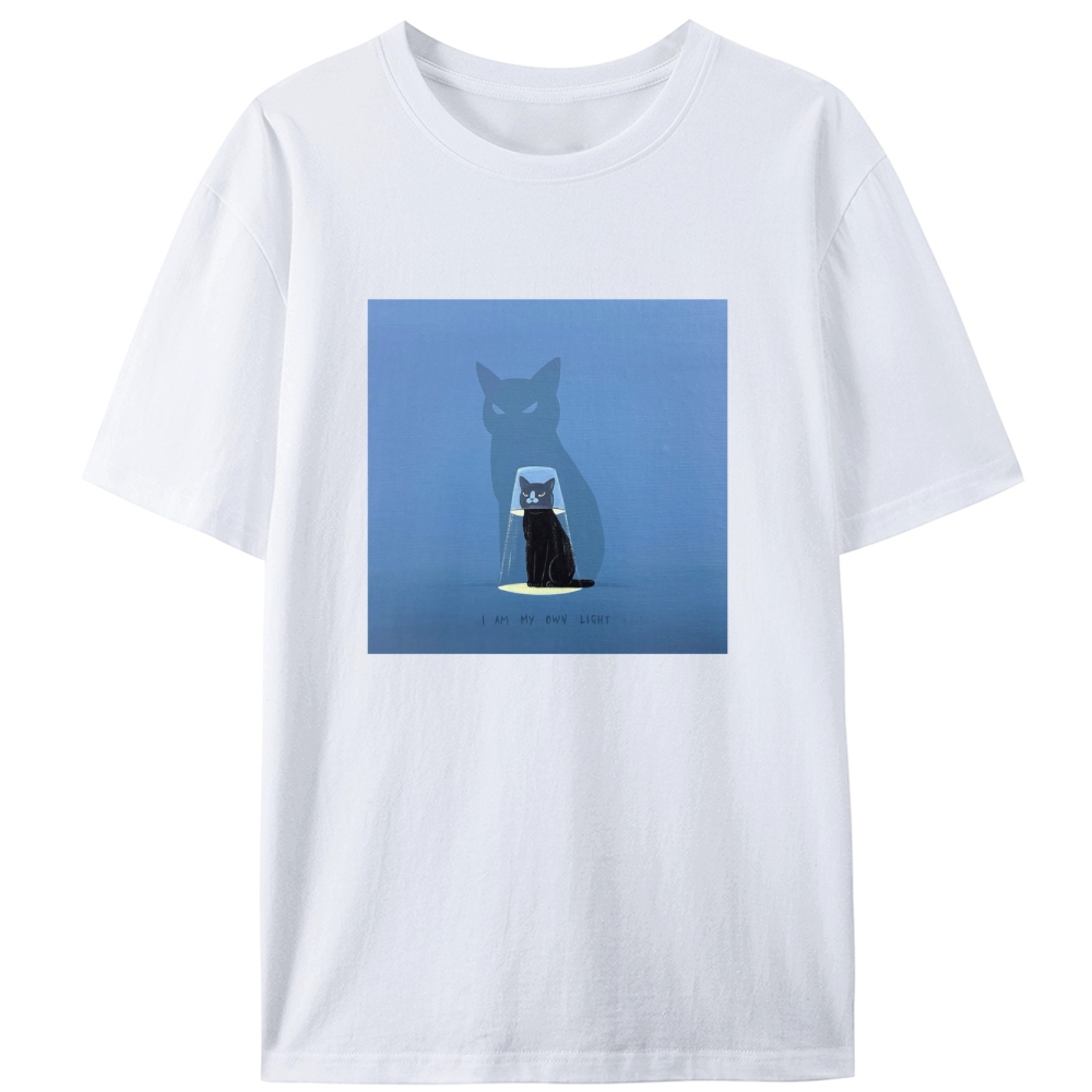 Slash Cute Cat Retro Designed for Women - Slim Fit Cotton Tee