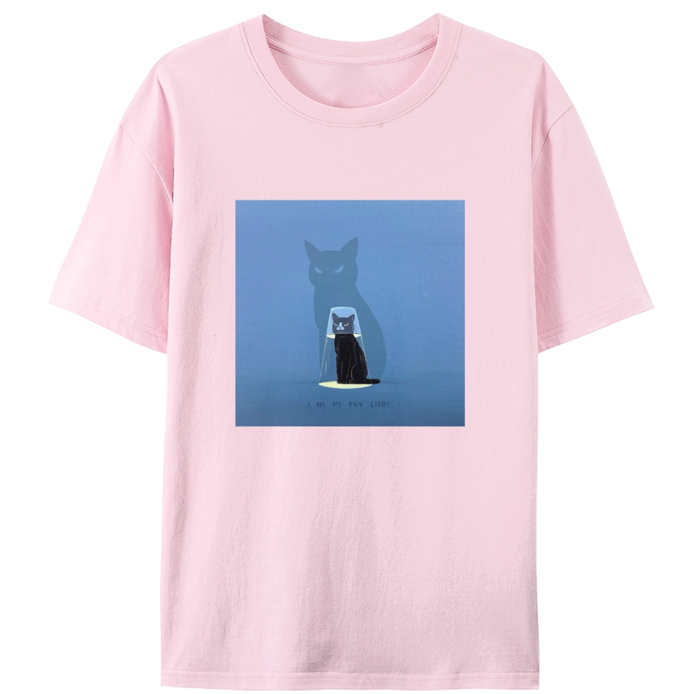 Slash Cute Cat Retro Designed for Women - Slim Fit Cotton Tee