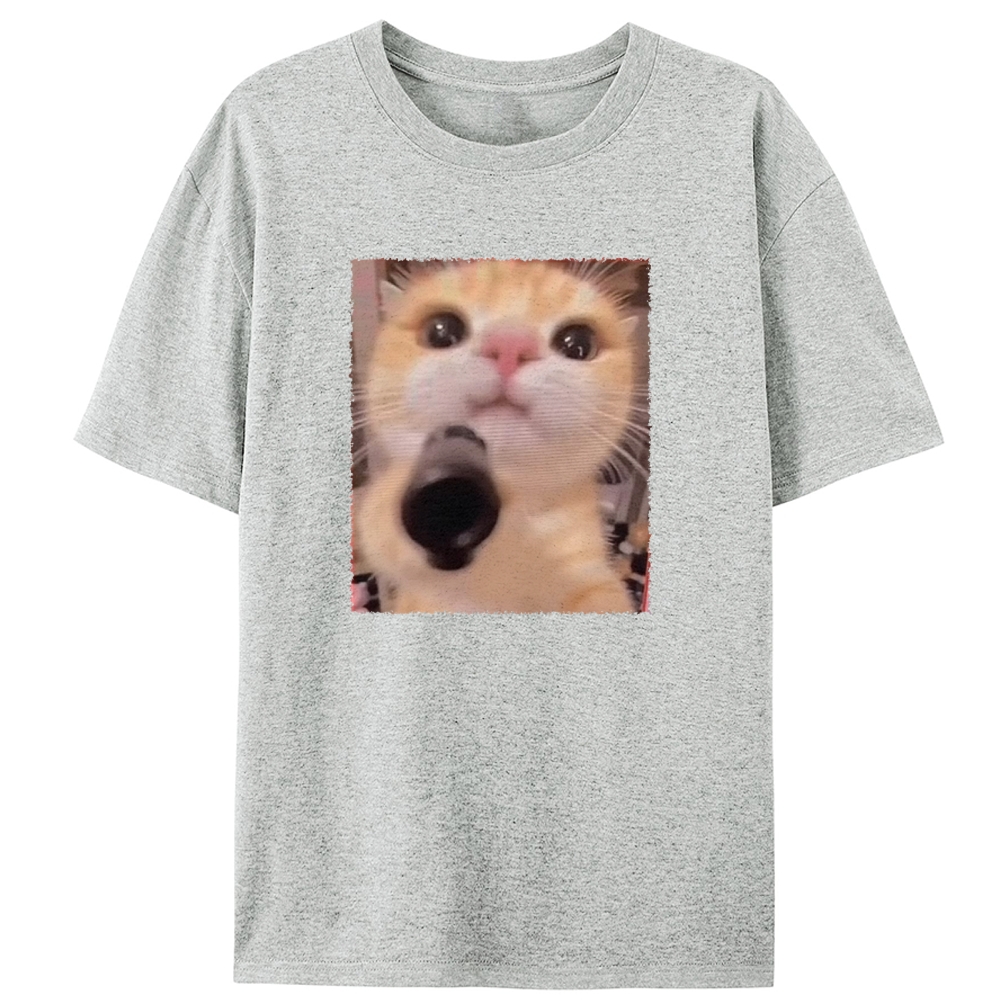 Big Eyes Spy Cat Retro Designed for Women - Slim Fit Cotton Tee