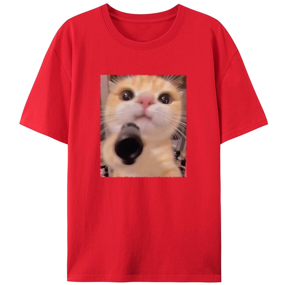 Big Eyes Spy Cat Retro Designed for Women - Slim Fit Cotton Tee