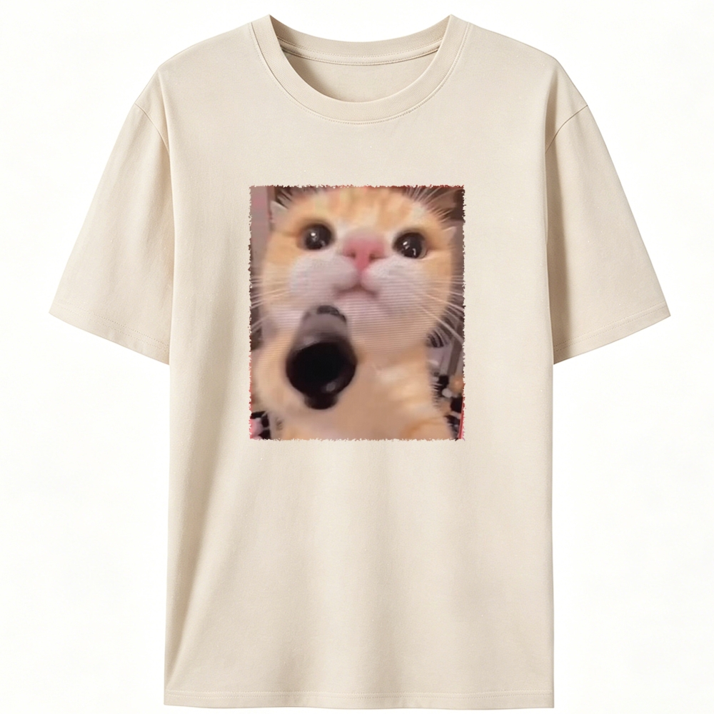 Big Eyes Spy Cat Retro Designed for Women - Slim Fit Cotton Tee