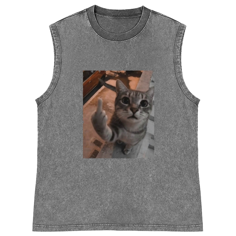 Cat's Unapologetic Vintage Salute Washed Tank Top