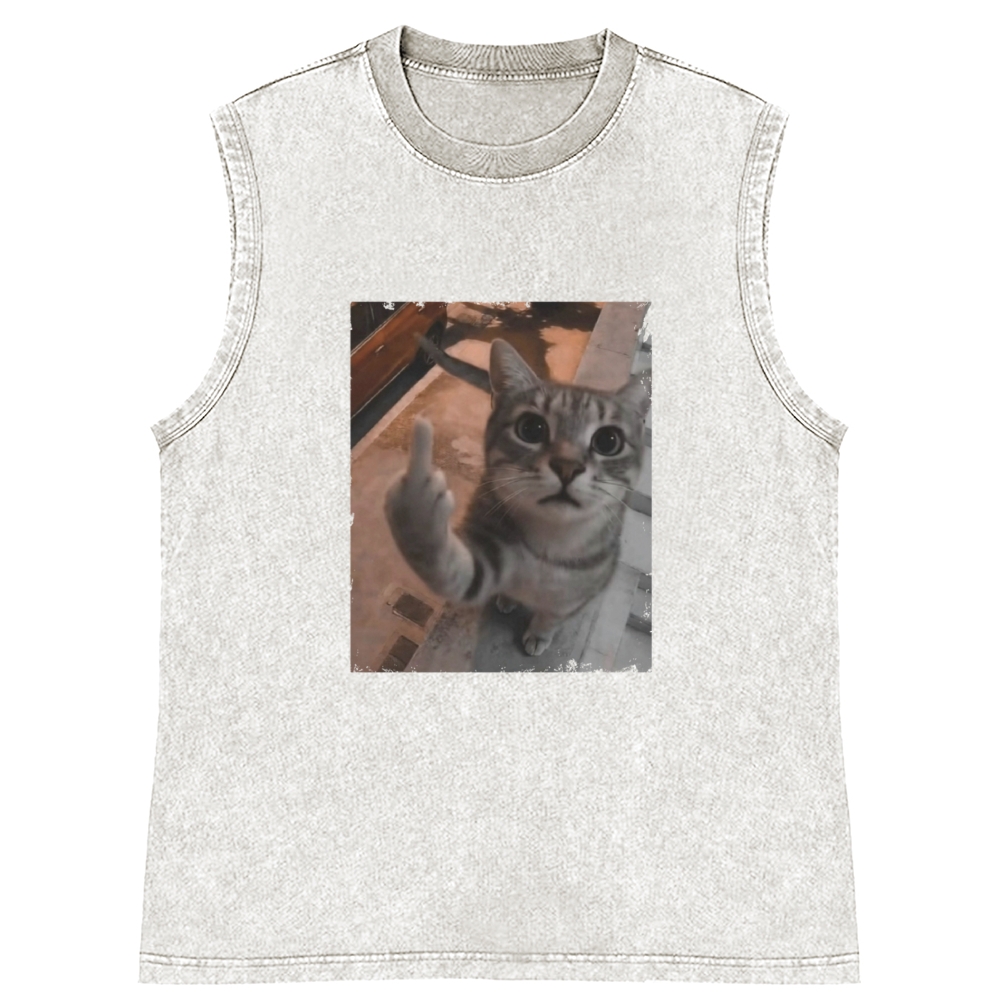 Cat's Unapologetic Vintage Salute Washed Tank Top