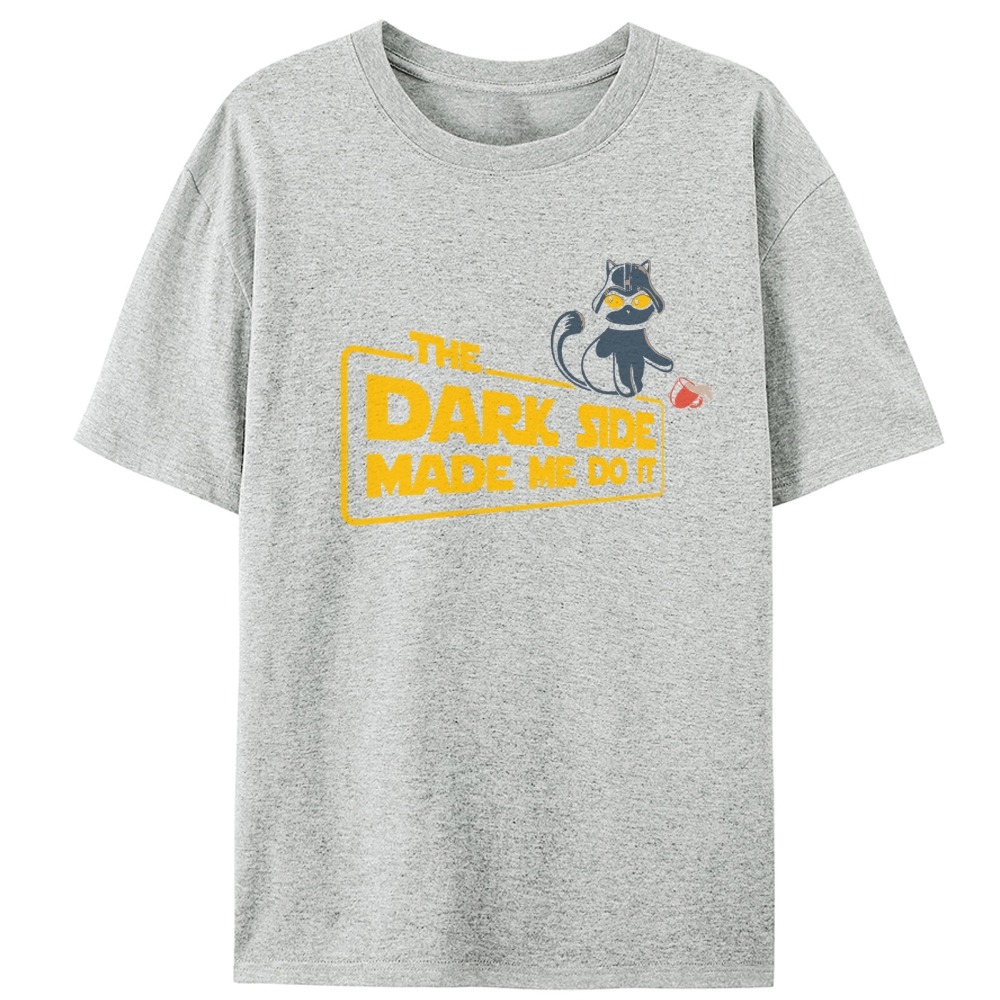 Darth Meow The Dark Side Made Me Do It Star Wars Cat Retro Designed for Women - Slim Fit Cotton Tee