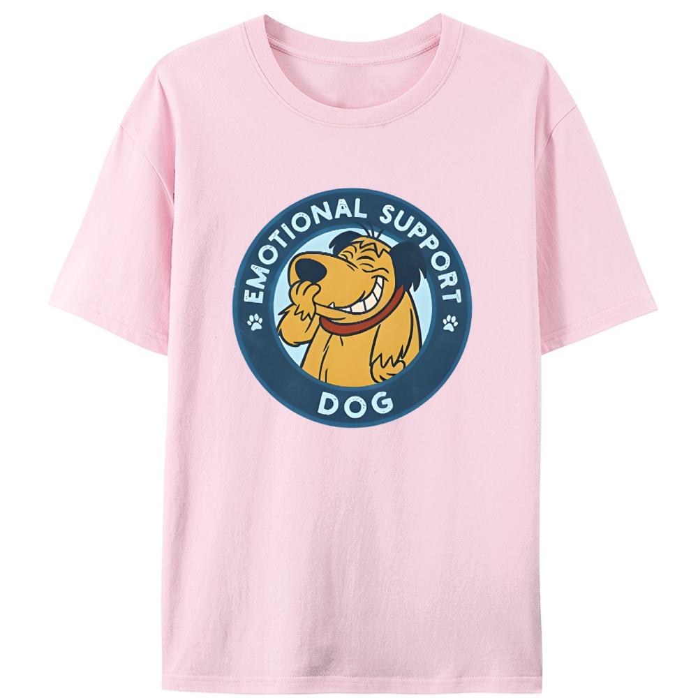 Emotional Support Dog Retro Cartoon Retro Designed for Women - Slim Fit Cotton Tee