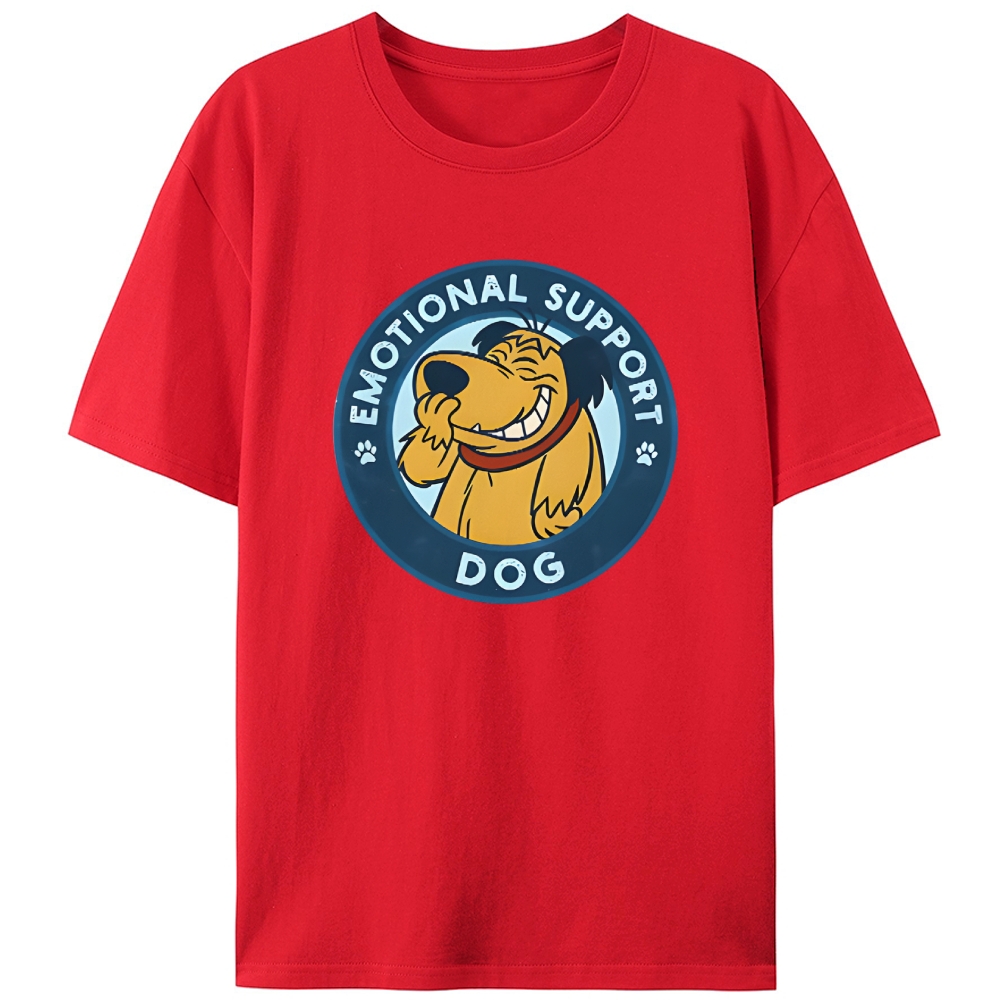 Emotional Support Dog Retro Cartoon Retro Designed for Women - Slim Fit Cotton Tee