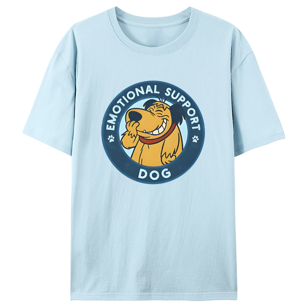 Emotional Support Dog Retro Cartoon Retro Designed for Women - Slim Fit Cotton Tee