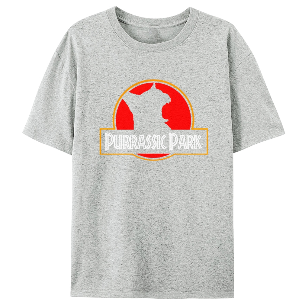 Purrassic Park Cat Parody Retro Designed for Women - Slim Fit Cotton Tee