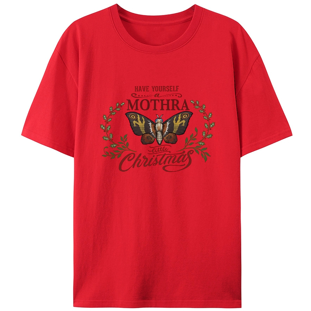 Mothra Little Christmas Retro Designed for Women - Slim Fit Cotton Tee