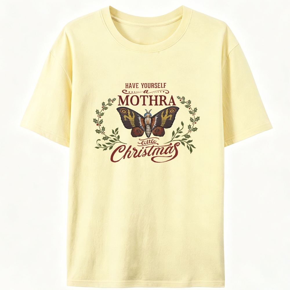 Mothra Little Christmas Retro Designed for Women - Slim Fit Cotton Tee