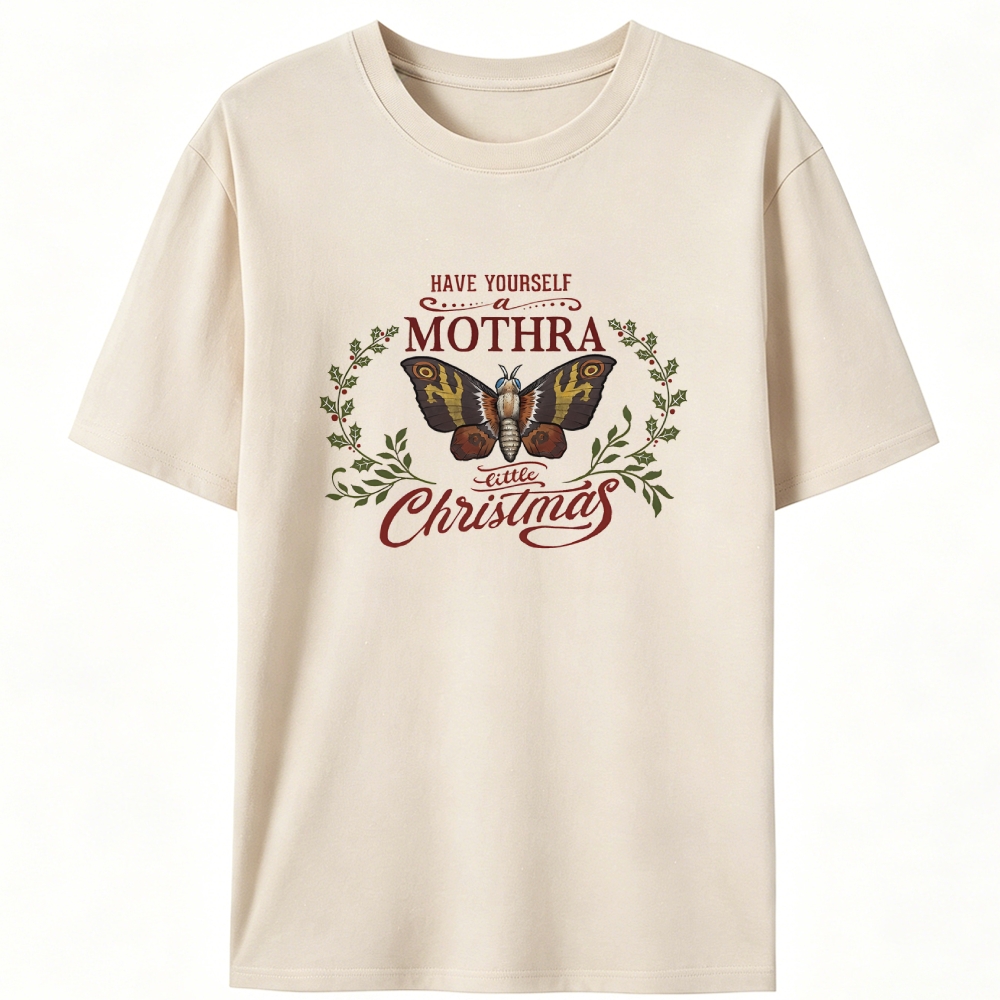 Mothra Little Christmas Retro Designed for Women - Slim Fit Cotton Tee