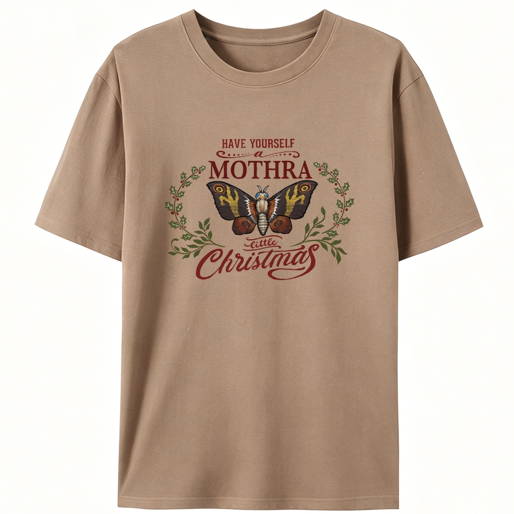 Mothra Little Christmas Retro Designed for Women - Slim Fit Cotton Tee