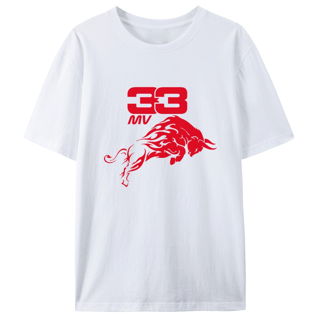 Red Bull Racing F1 #33 Max Verstappen Retro Designed for Women - Slim Fit Cotton Tee