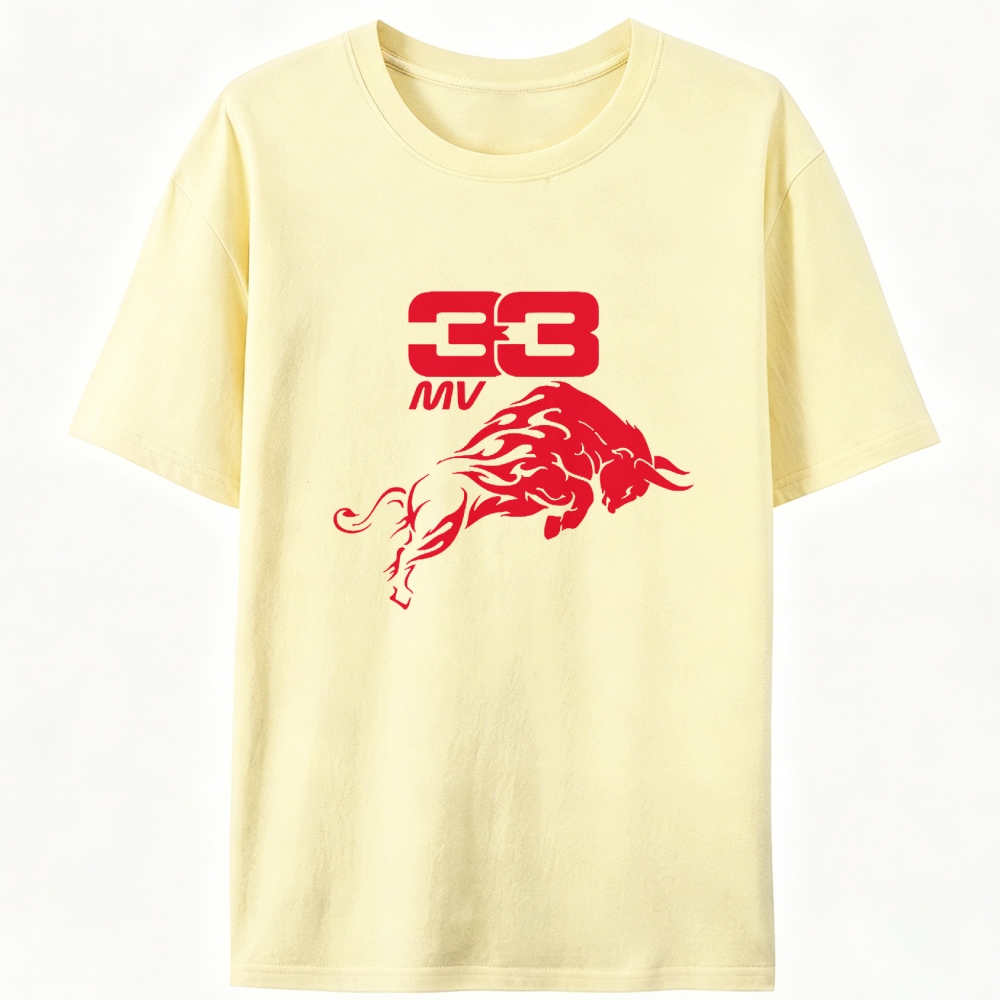Red Bull Racing F1 #33 Max Verstappen Retro Designed for Women - Slim Fit Cotton Tee