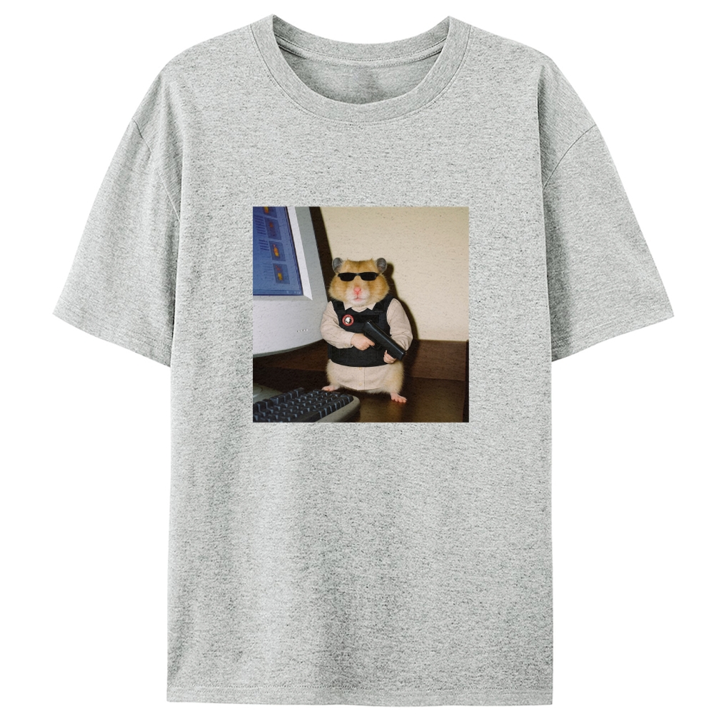Hitman Hamster Retro Designed for Women - Slim Fit Cotton Tee