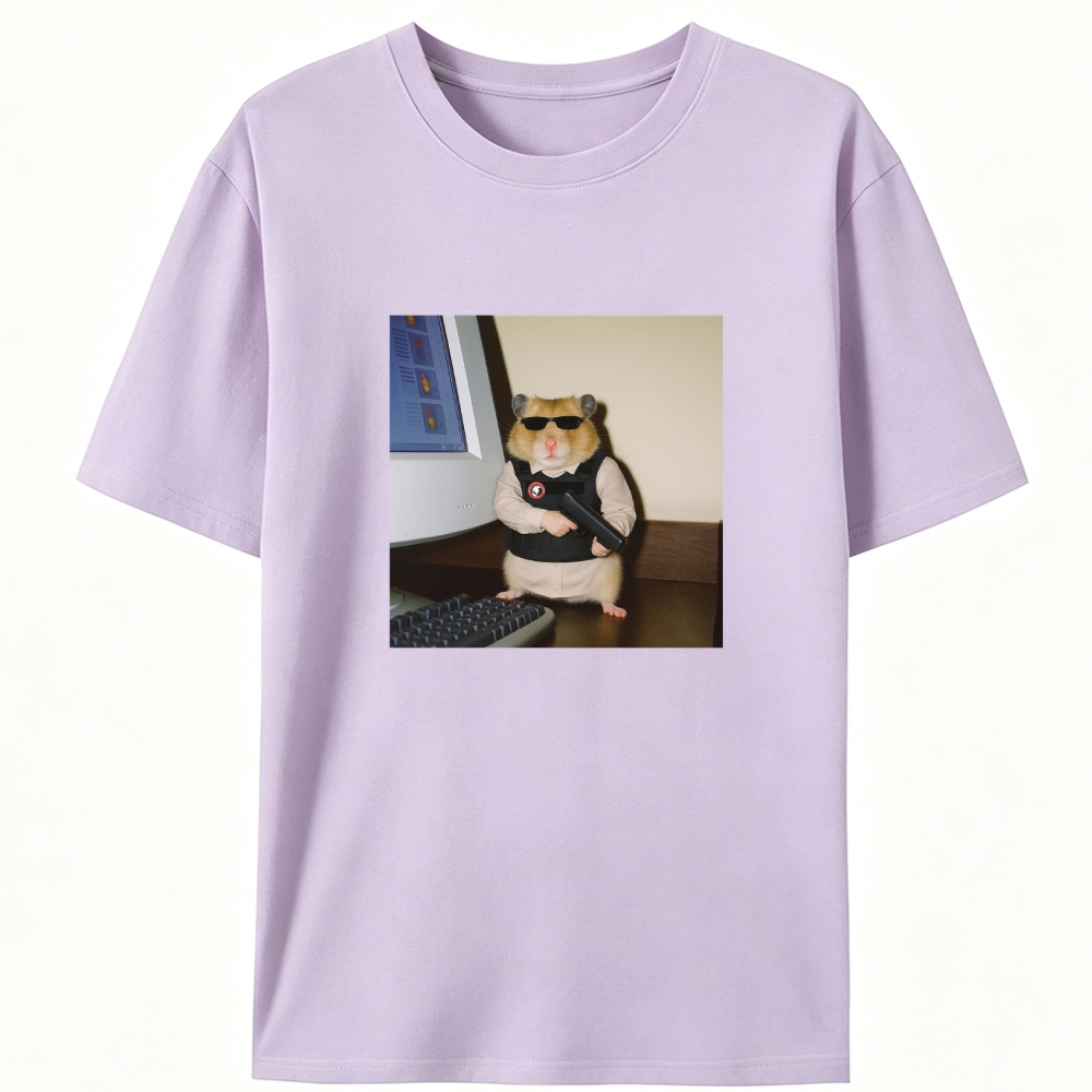 Hitman Hamster Retro Designed for Women - Slim Fit Cotton Tee