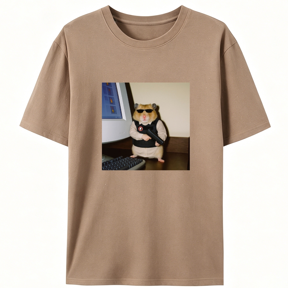 Hitman Hamster Retro Designed for Women - Slim Fit Cotton Tee