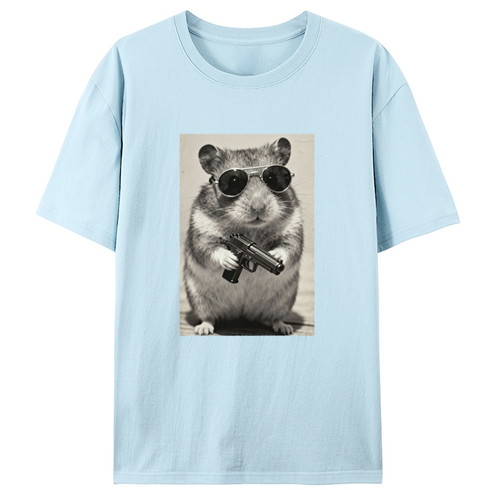 Badass Hamster Retro Designed for Women - Slim Fit Cotton Tee