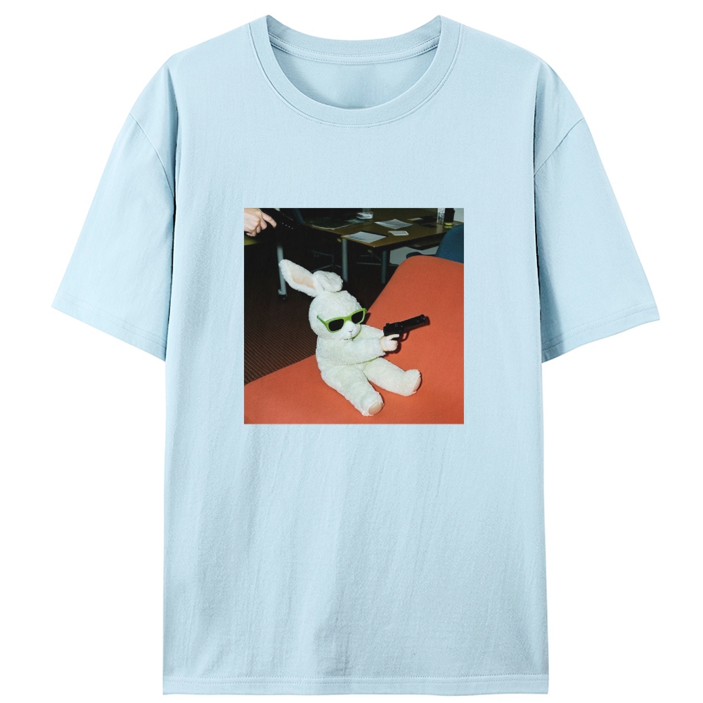 Sunglasses Gun Bunny Retro Designed for Women - Slim Fit Cotton Tee